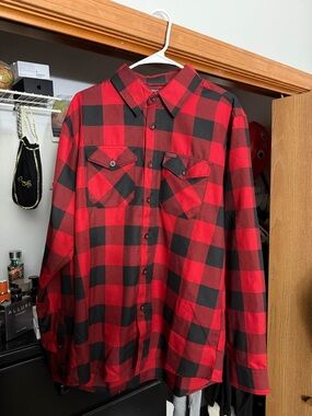 Red & Black Dixxon “RedRum” Plaid Button-Up Shirt